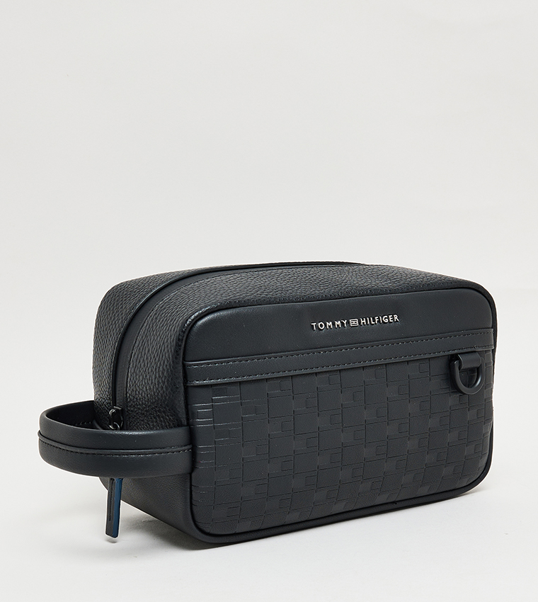 Logo Detail Zippered Toiletry Bag
