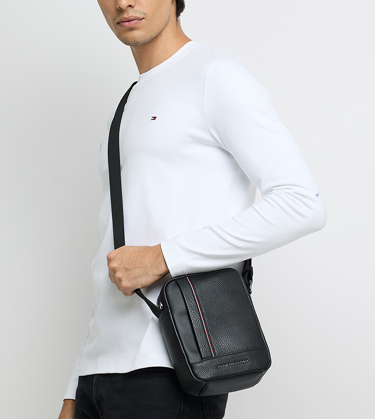 Logo Detail Reporter Bag