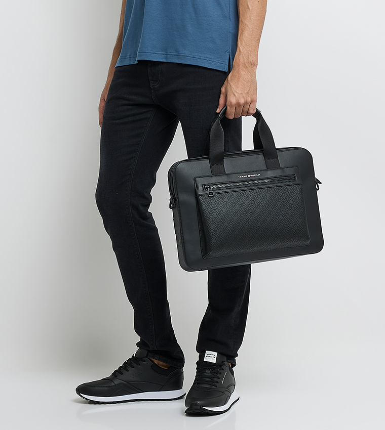 Monogram Patterned Laptop Bag