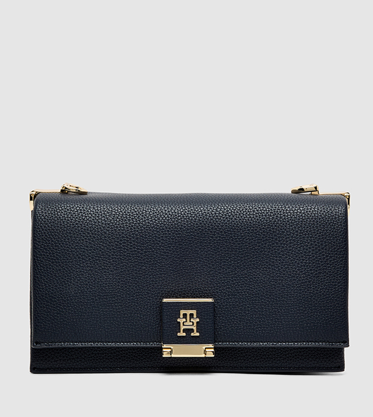 Logo Detail Flap Crossbody Bag