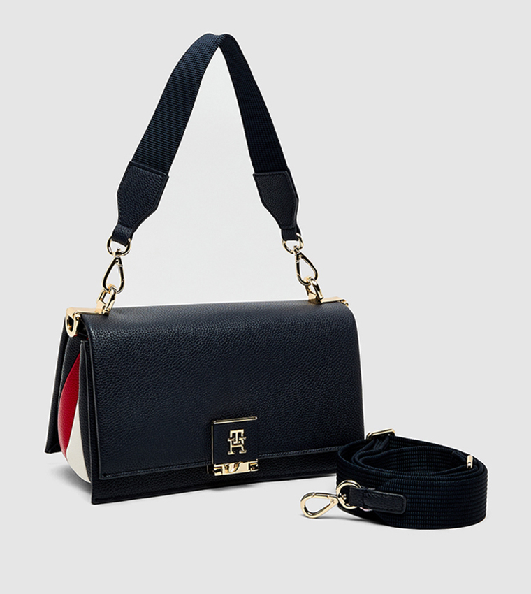 Logo Detail Flap Crossbody Bag