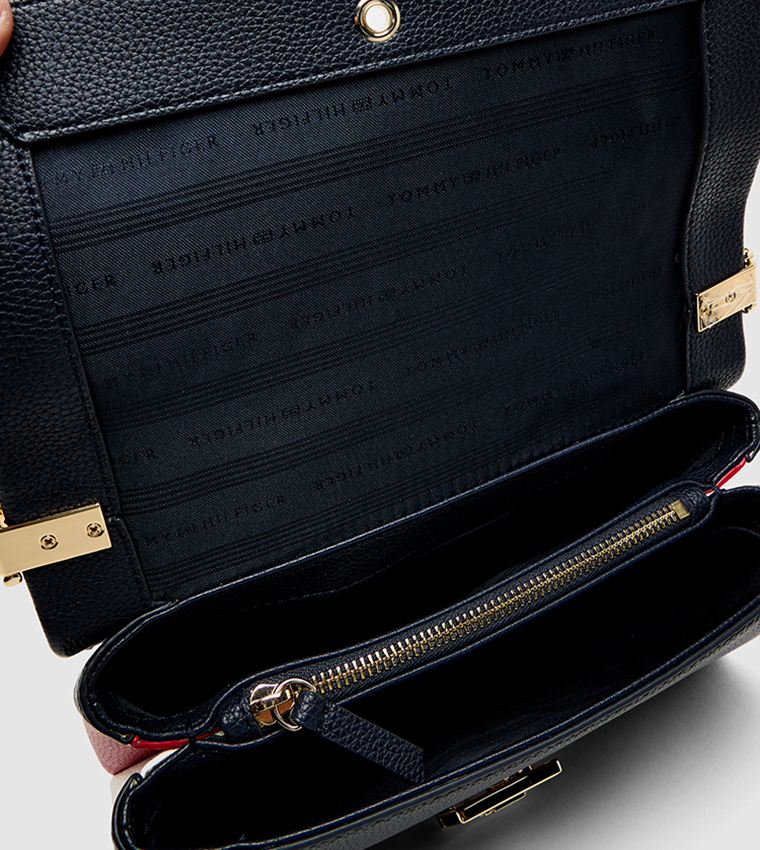 Logo Detail Flap Crossbody Bag