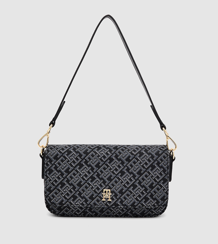 Monogram Patterned Convertible Shoulder Bag