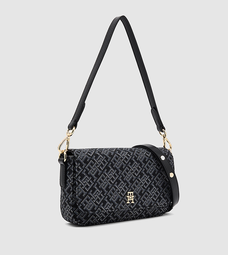 Monogram Patterned Convertible Shoulder Bag