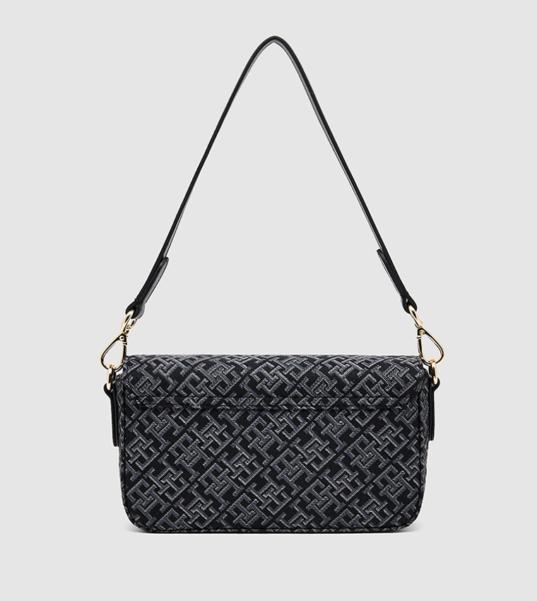 Monogram Patterned Convertible Shoulder Bag