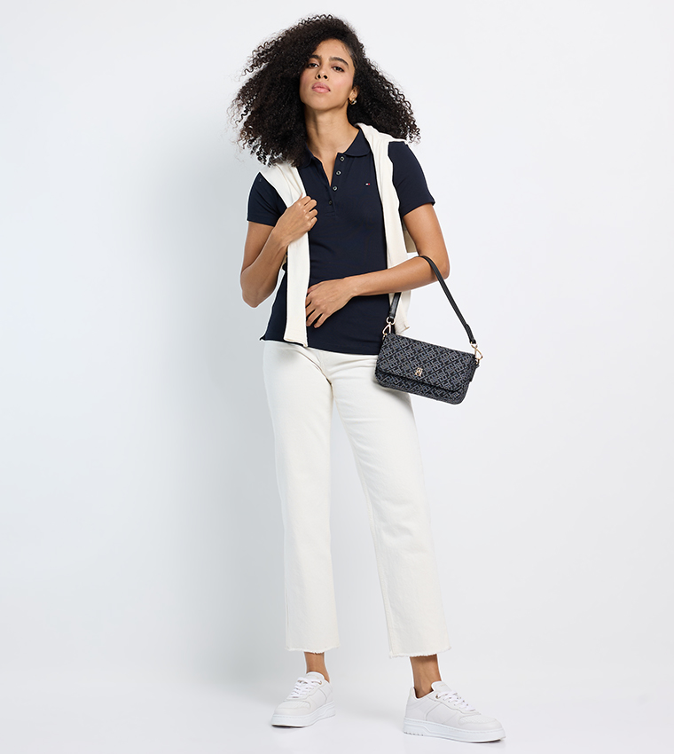 Monogram Patterned Convertible Shoulder Bag