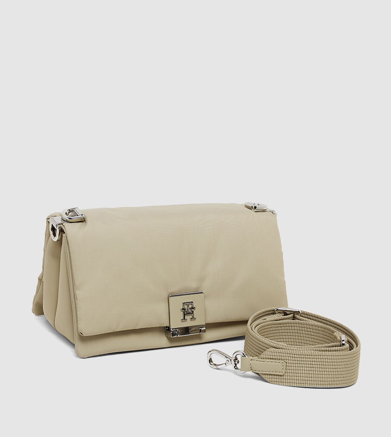 Logo Detail Flap Crossbody Bag