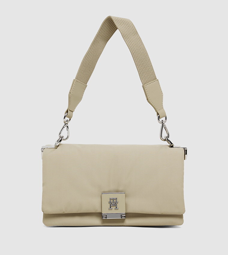 Logo Detail Flap Crossbody Bag
