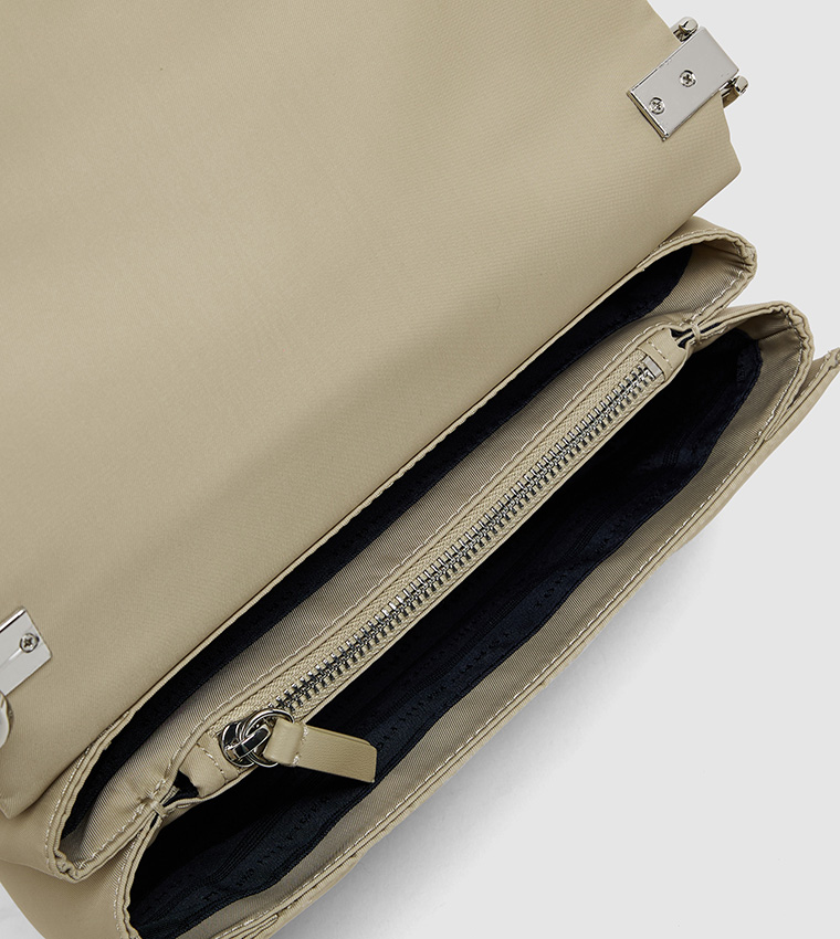 Logo Detail Flap Crossbody Bag