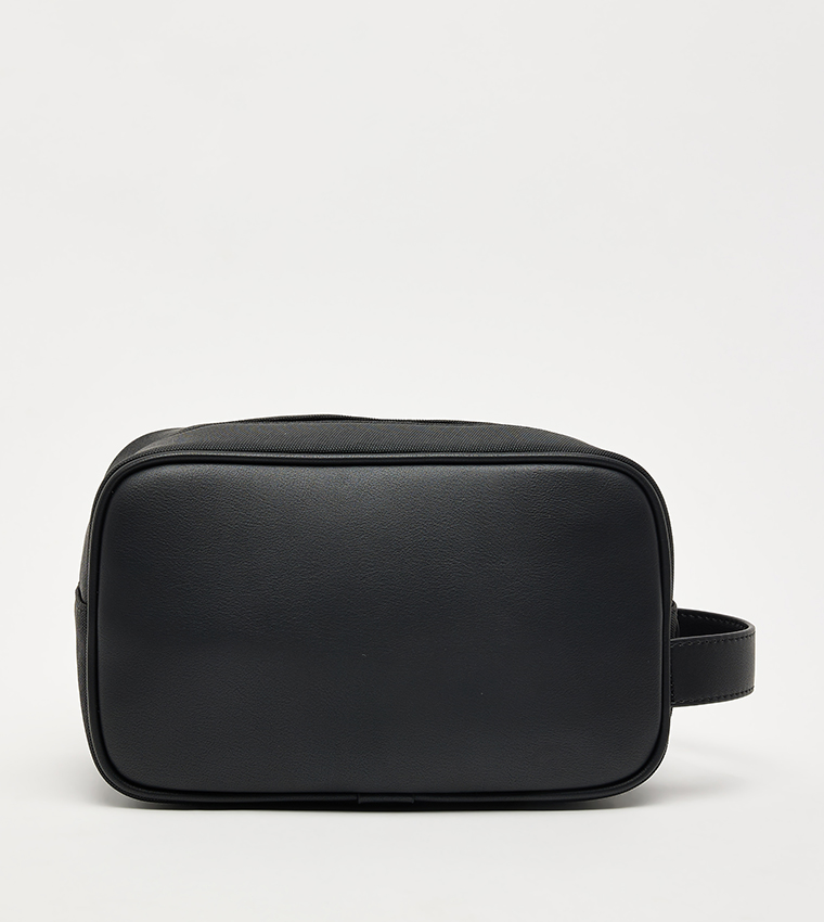 Textured Zippered Washbag