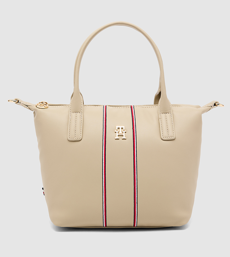 Monogram Detail Mini Tote Bag