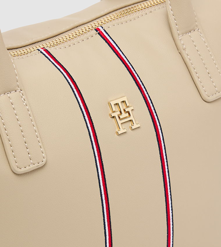 Monogram Detail Mini Tote Bag