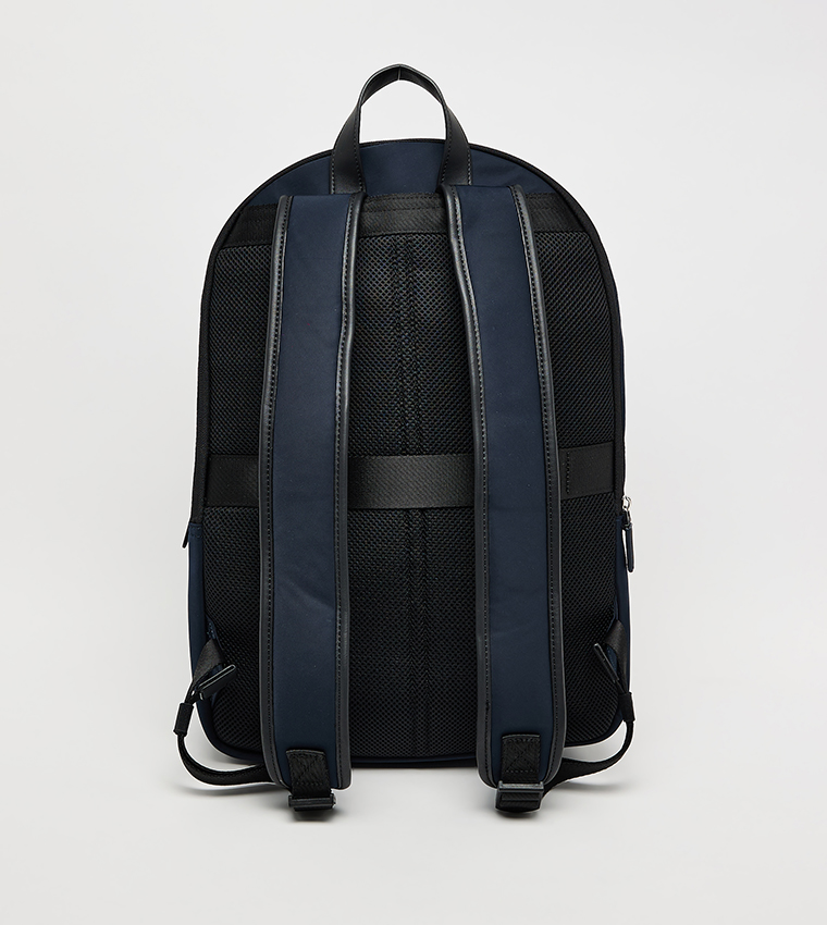 Logo Badge Zippered Backpack