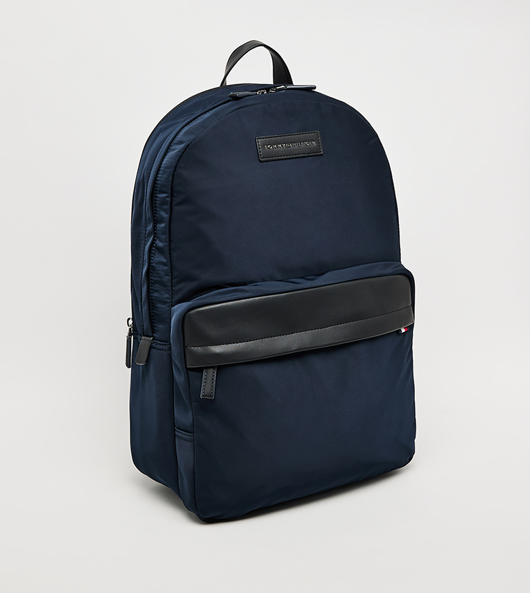 Logo Badge Zippered Backpack