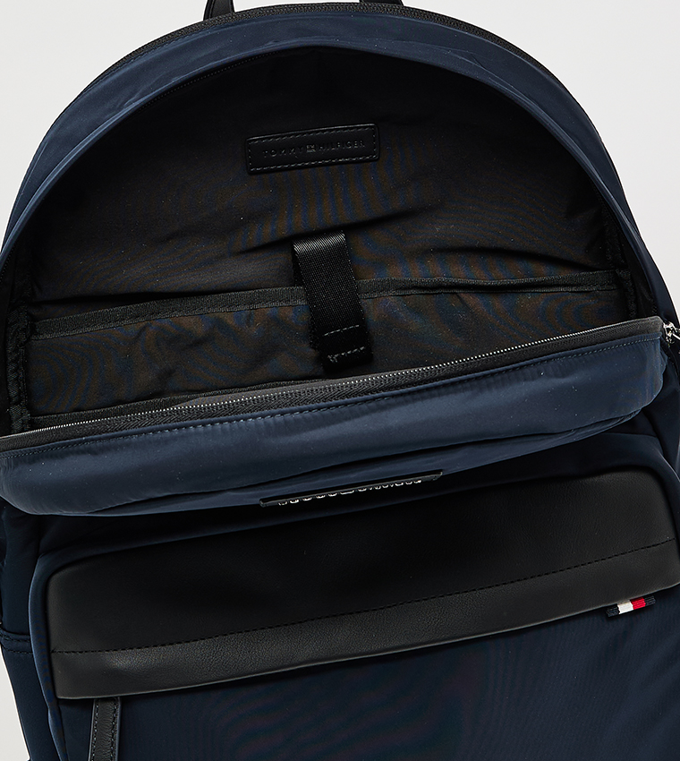 Logo Badge Zippered Backpack