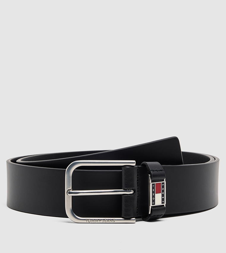 SCANTON 4.0 Flag Detail Leather Buckle Belt