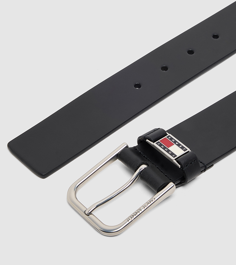 SCANTON 4.0 Flag Detail Leather Buckle Belt