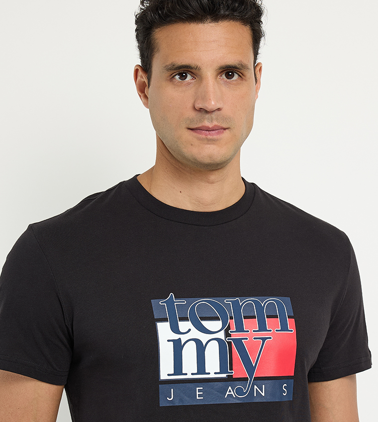 Logo Printed Short Sleeves Casual T-Shirt