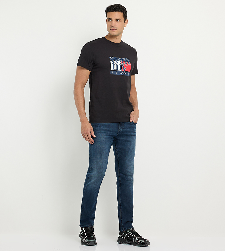 Logo Printed Short Sleeves Casual T-Shirt
