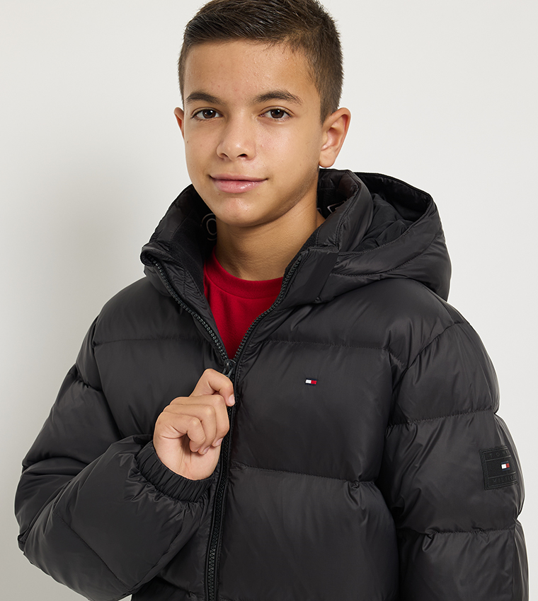 Zip-Through Hooded Puffer Jacket