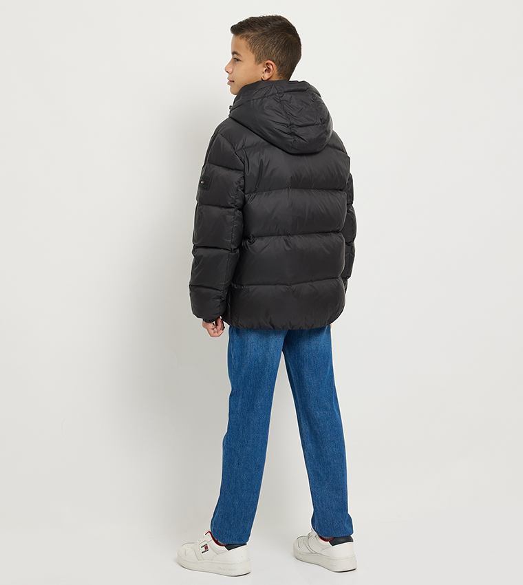 Zip-Through Hooded Puffer Jacket