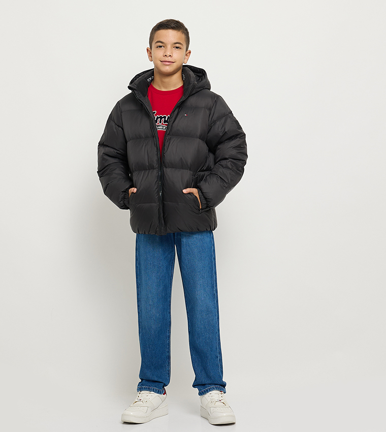 Zip-Through Hooded Puffer Jacket