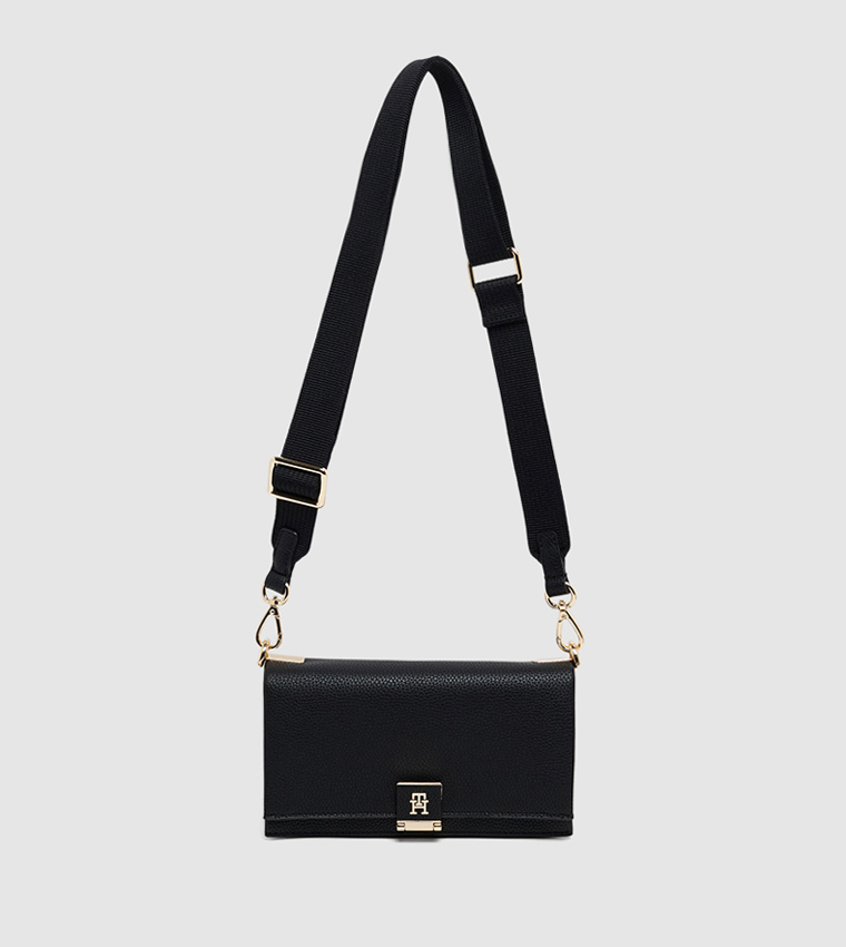 Logo Detail Flap Crossbody Bag