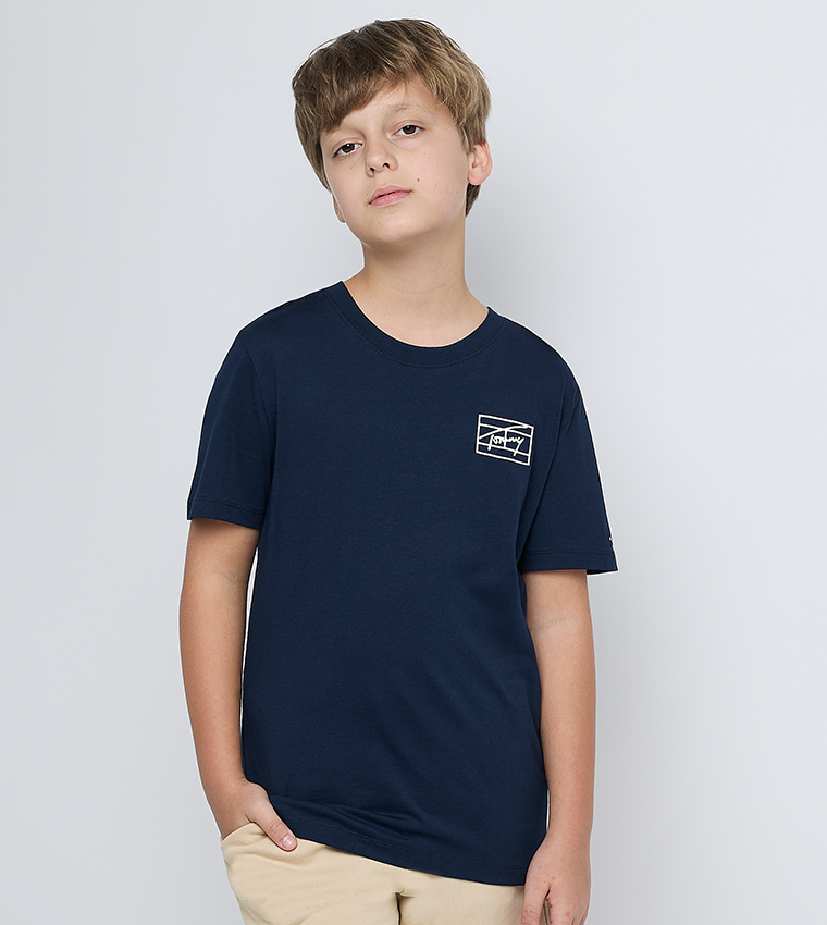 Logo Printed Short Sleeves Casual T-Shirt