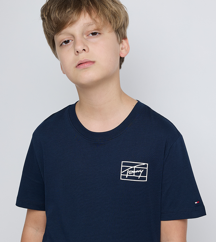 Logo Printed Short Sleeves Casual T-Shirt