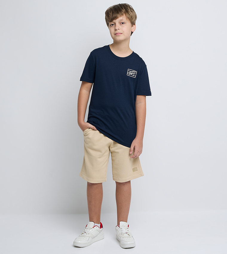 Logo Printed Short Sleeves Casual T-Shirt