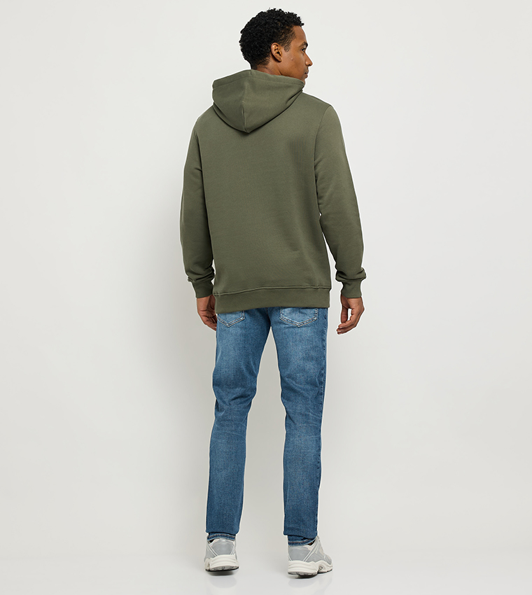 Flag Detail Long Sleeves Hoodie