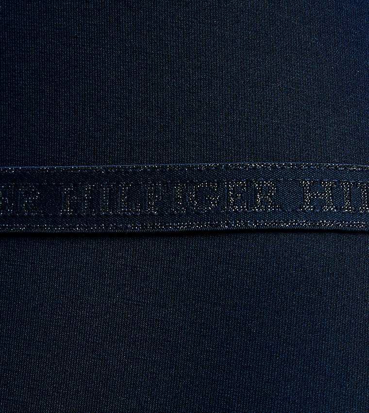 Logo Detail Long Sleeves Mini Dress