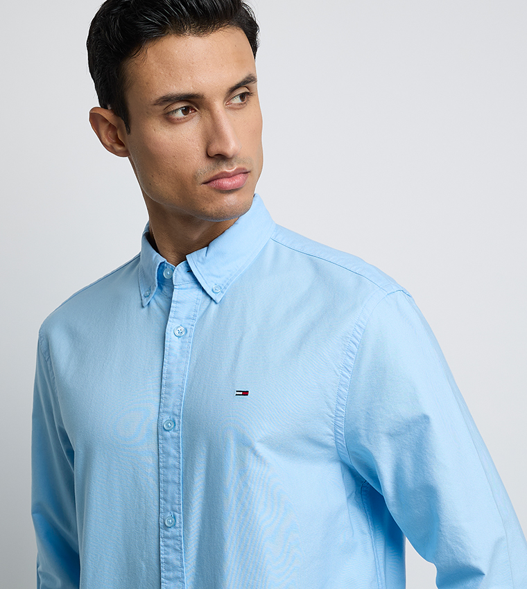 Logo Detail Long Sleeves Oxford Shirt