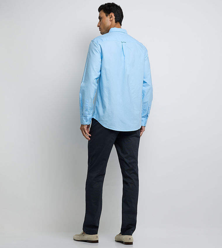 Logo Detail Long Sleeves Oxford Shirt