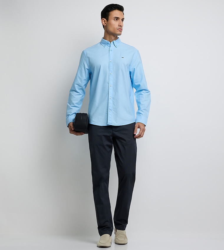 Logo Detail Long Sleeves Oxford Shirt