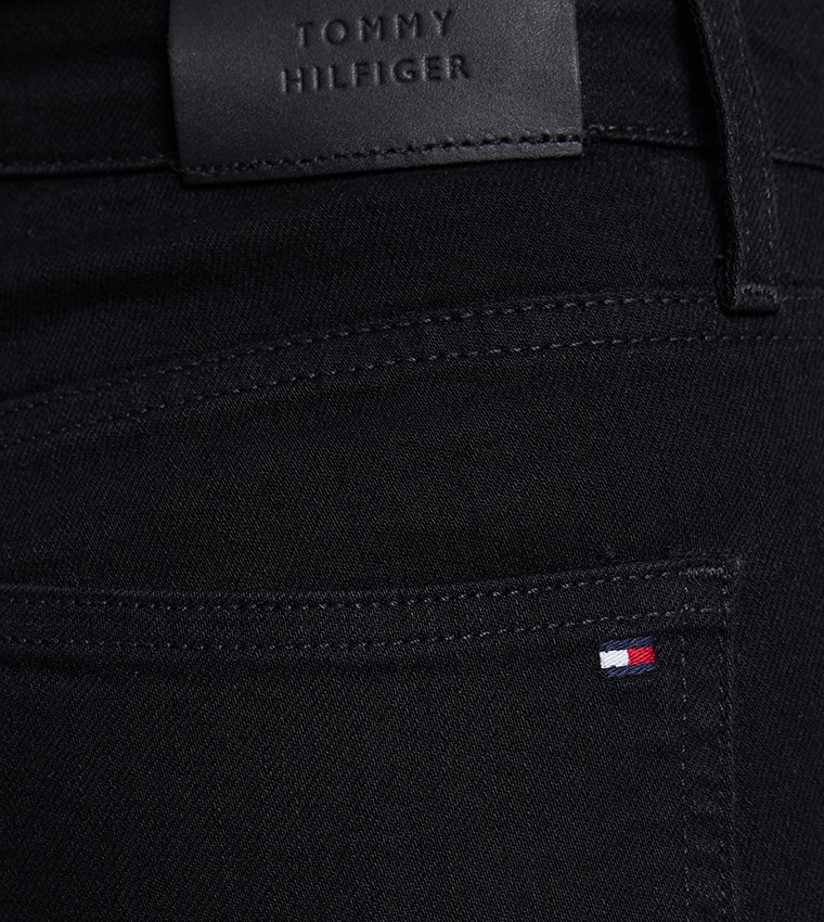 Solid High Rise Bootcut Jeans