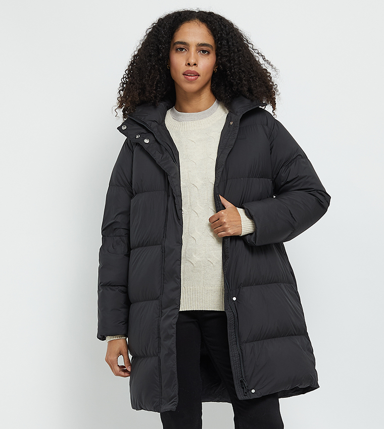 Zip-Through Hooded Puffer Jacket