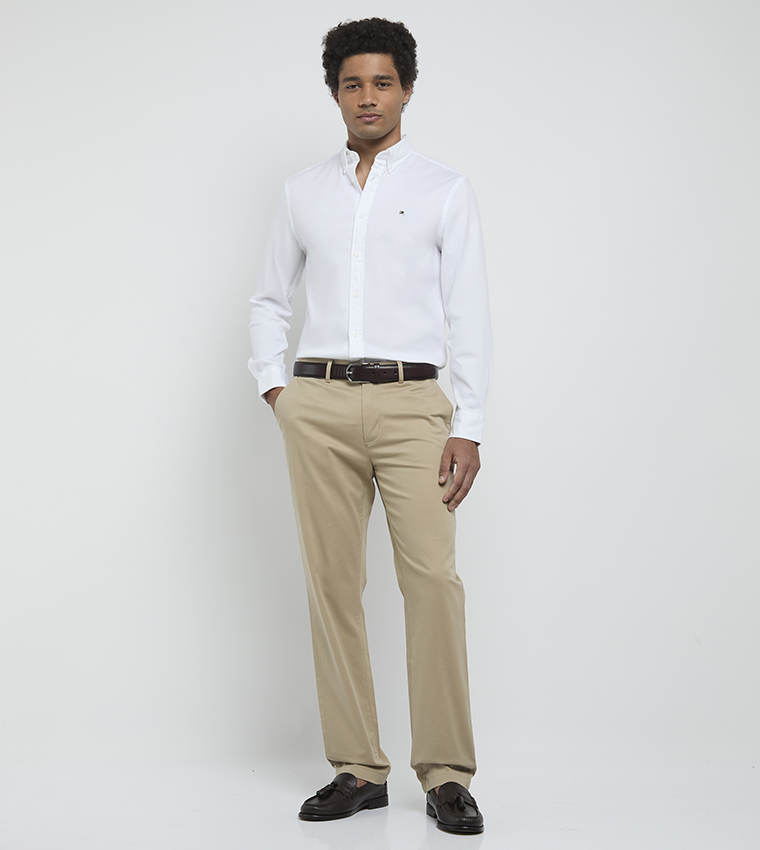 Logo Detail Dobby Long Sleeves Shirt