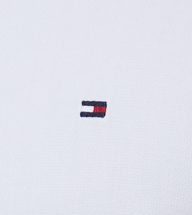 Logo Detail Dobby Long Sleeves Shirt