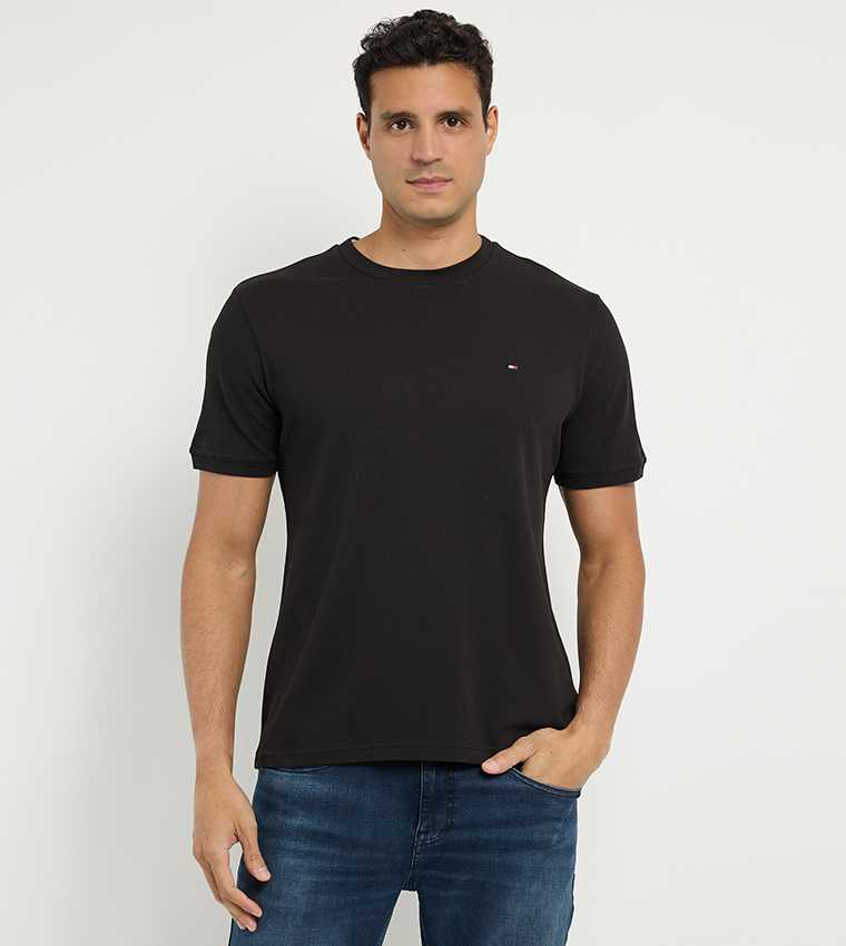 Logo Detail Short Sleeves Pique T-Shirt