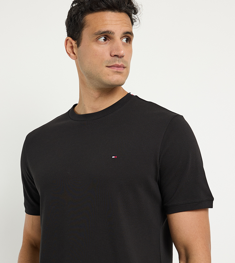 Logo Detail Short Sleeves Pique T-Shirt