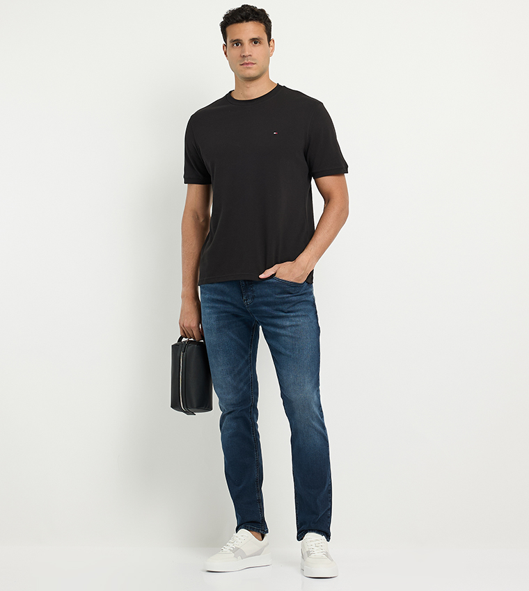 Logo Detail Short Sleeves Pique T-Shirt