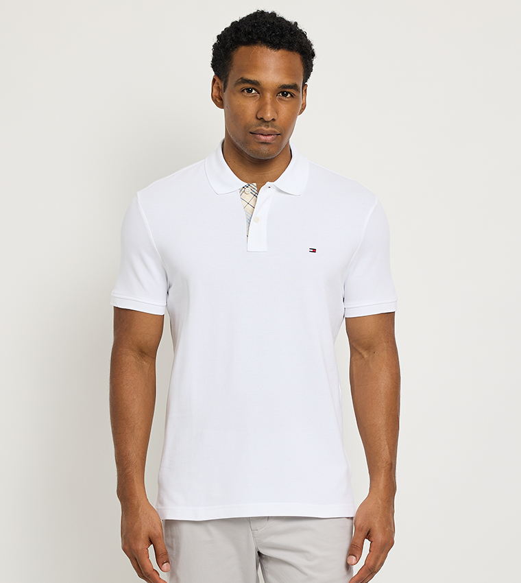 Flag Detail Short Sleeves Polo T-Shirt