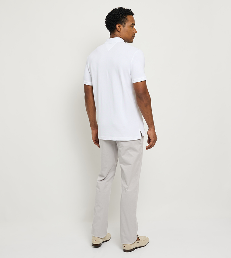 Flag Detail Short Sleeves Polo T-Shirt