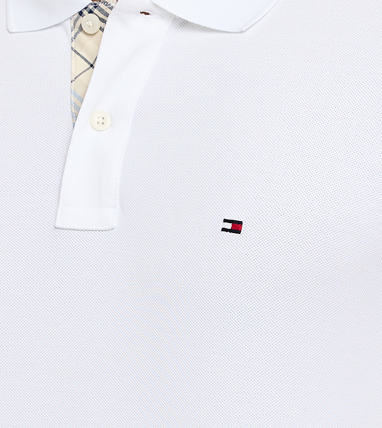 Flag Detail Short Sleeves Polo T-Shirt