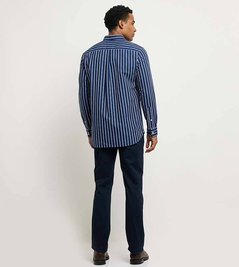 HERITAGE Striped Button-Down Collar Shirt