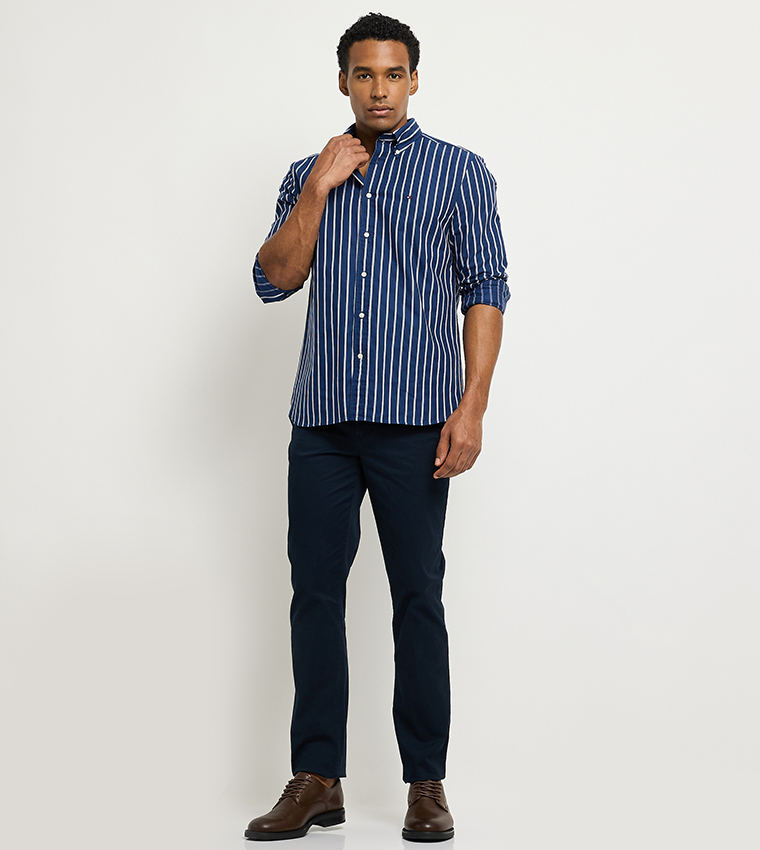 HERITAGE Striped Button-Down Collar Shirt