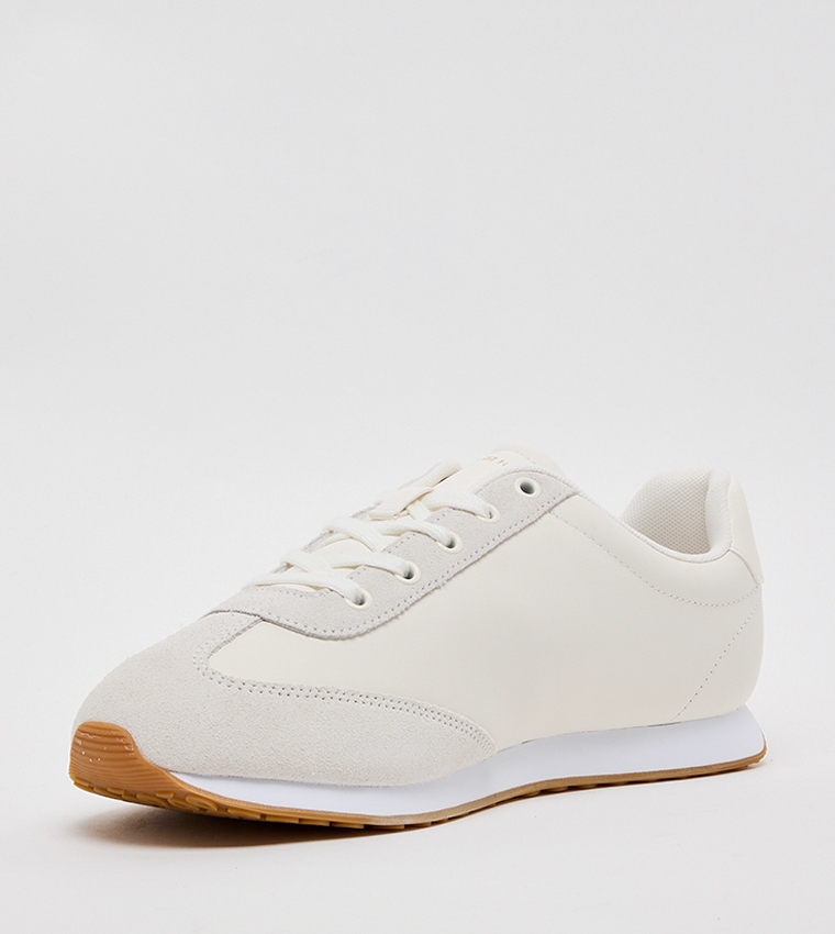 Textured Low-Top Sneakers