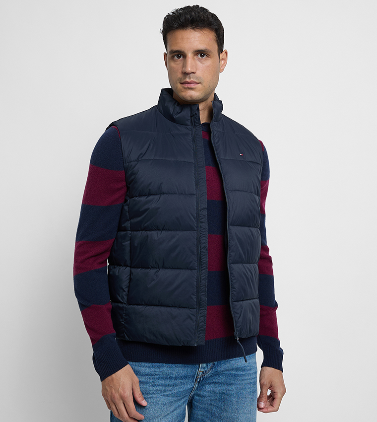 Zippered High Neck Gilet