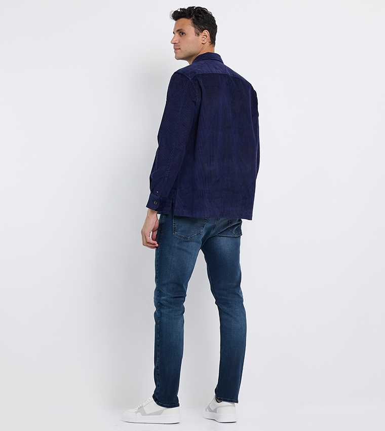Corduroy Long Sleeves Oversized Shirt